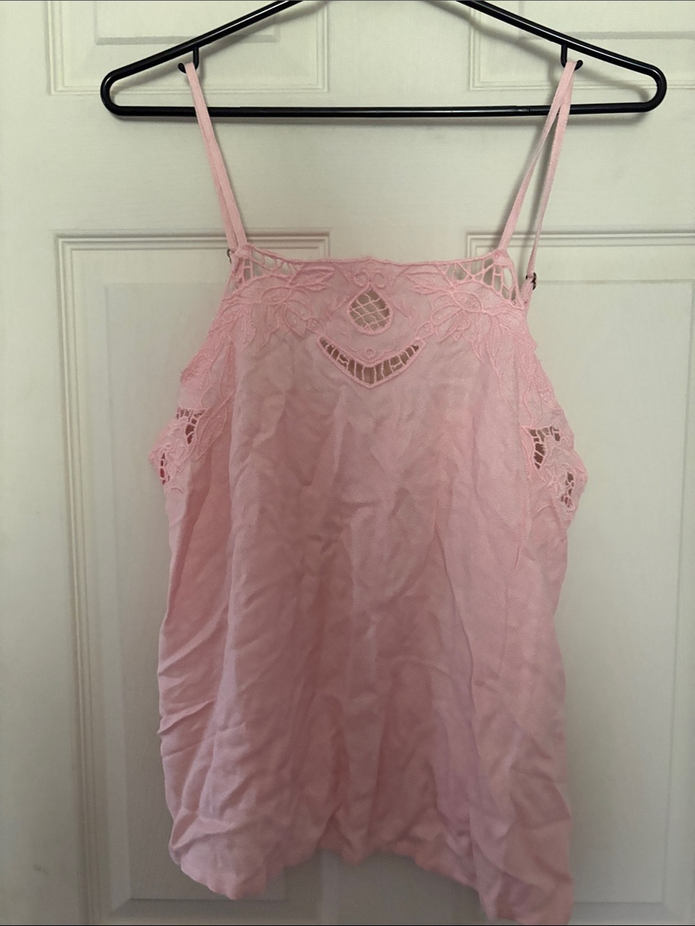 O'Neill Light Pink Lace-Trim Camisole